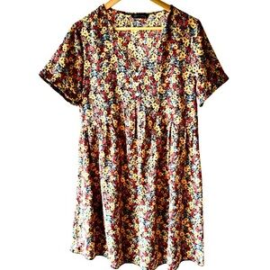 PrettyGarden Floral MuMu Short Sleeve Mini Dress